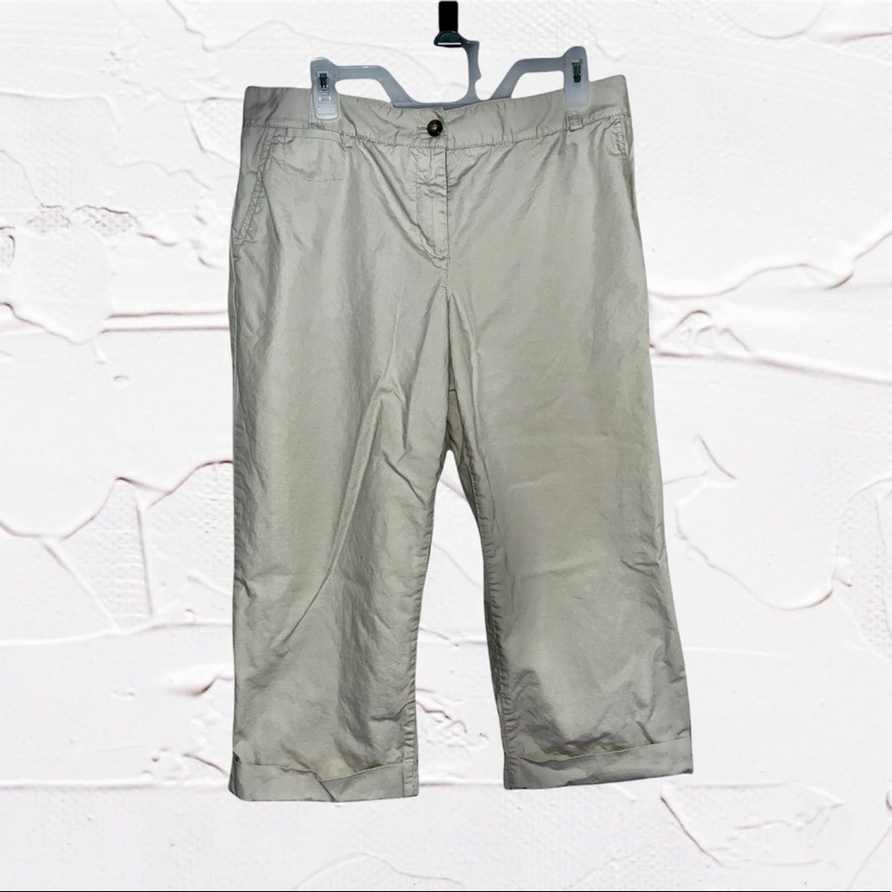 Talbots | Cotton Boyfriend Cropped Pants